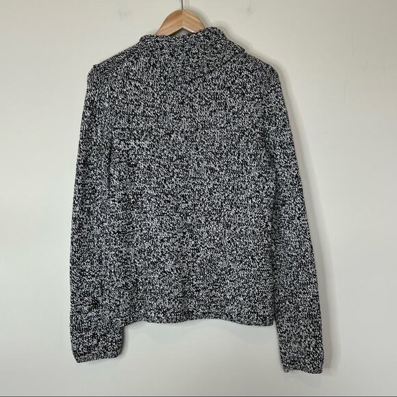 Jones New York Country sweater M gray heather split collar pullover - Picture 3 of 8